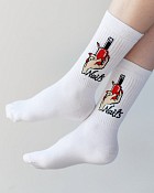 Медичні шкарпетки жіночі з принтом Nails
